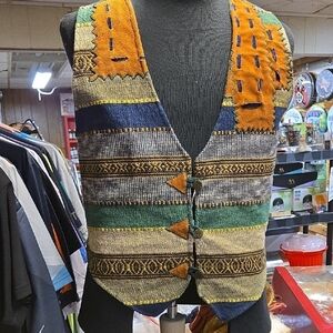 Multicolor Patchwork Vest